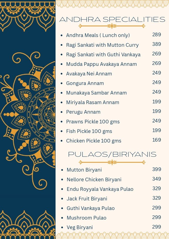 Aahwanam Menu 2