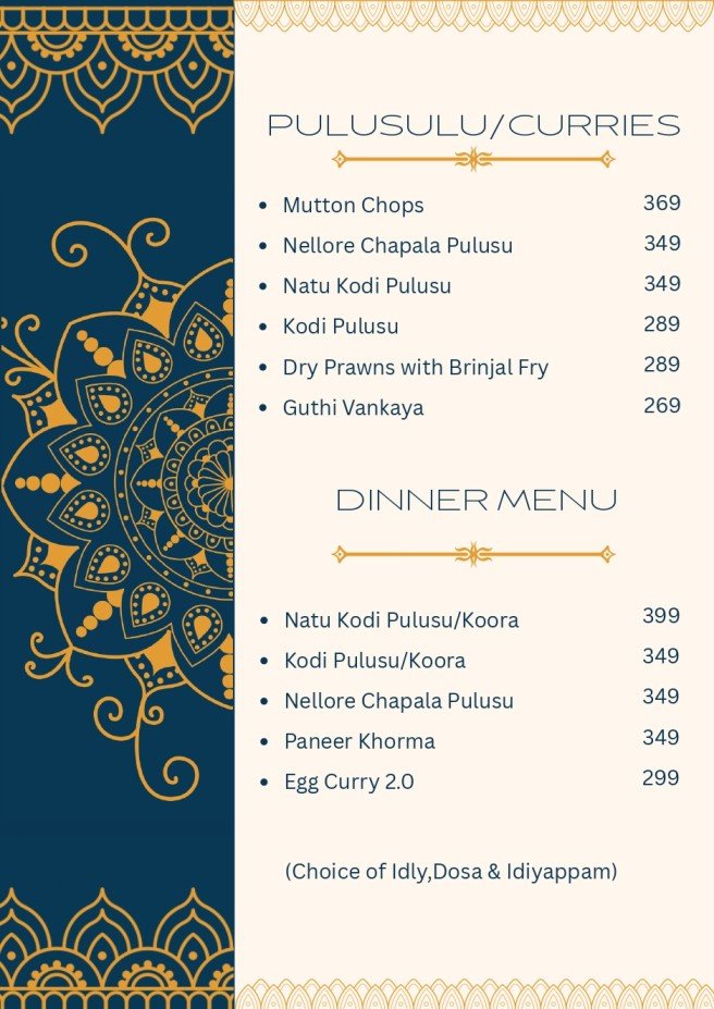 Aahwanam Menu 4